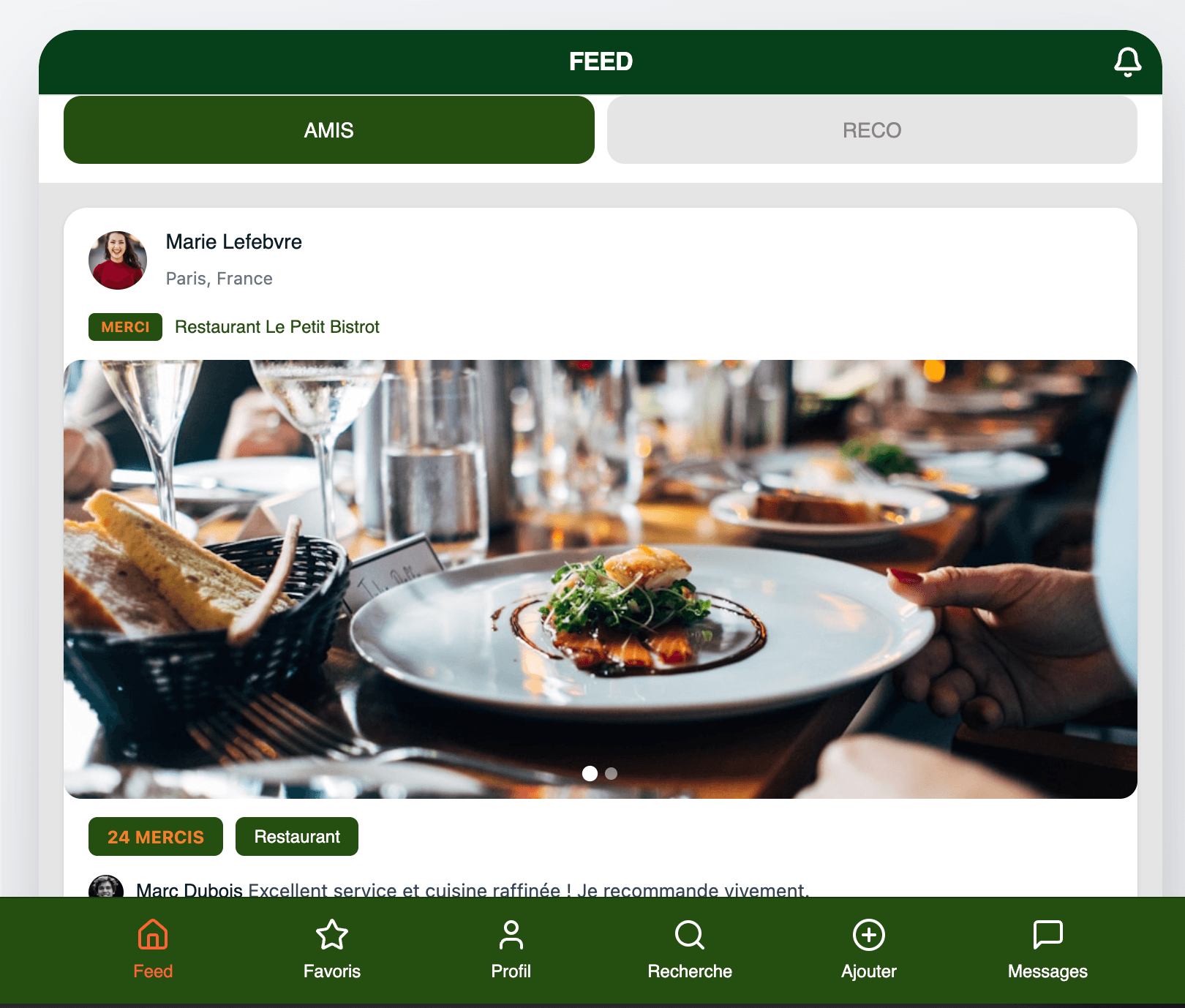 Aperçu de l'app That Place To Go